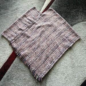 Northern Angel Fringed Multi Color Fuzzy Boho Poncho